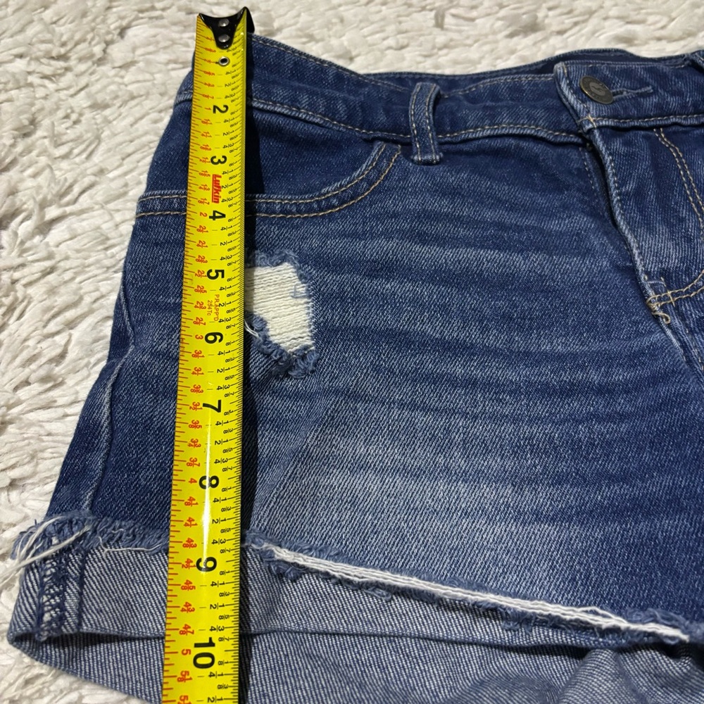 Hollister Women’s Denim Low‎ Rise Midi Shorts Vintage Stretch size 1 Mini Short - Picture 4 of 6